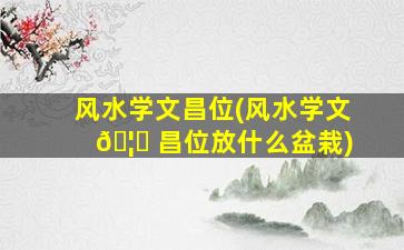 风水学文昌位(风水学文 🦊 昌位放什么盆栽)